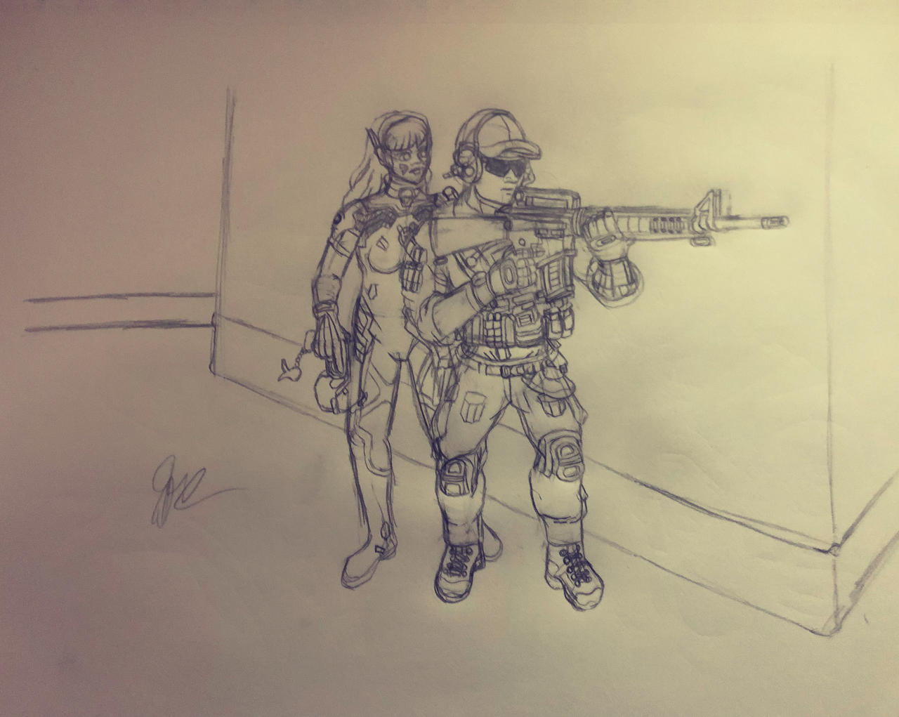 BF4 US engineer and dva (hand drawn) by LordScout2017 on DeviantArt