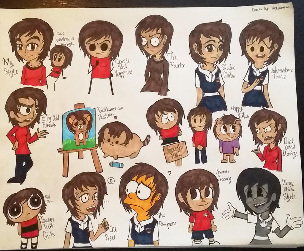 Diffrent Cartoon Style Deviantart Different Art Styles by Riyana2 on DeviantArt