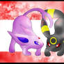 Chibi Espeon and Umbreon 2008