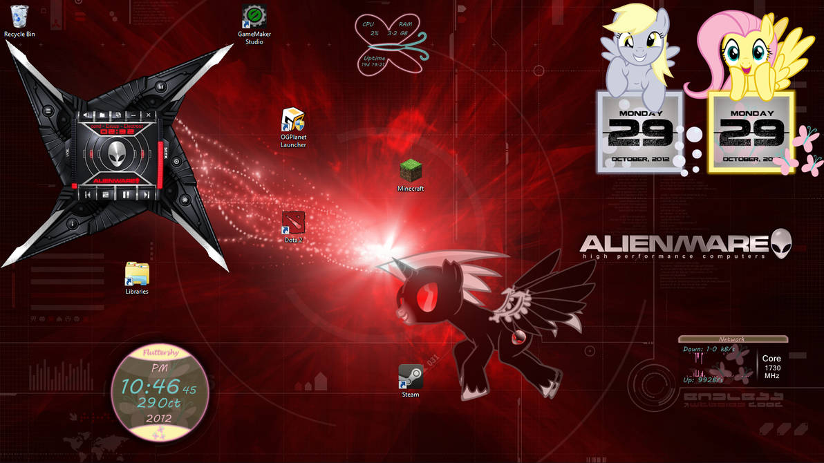 Derpy Invaded the Alienmare Desktop! =O by Auxli on DeviantArt