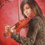 Kenteng: Violin Girl I +Red+