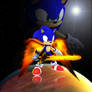 Sonic with Wings of Flames
