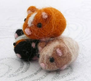 Needle Felted Guinea Piggies! :3