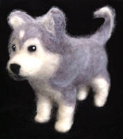 Needle Felted Husky Puppy!