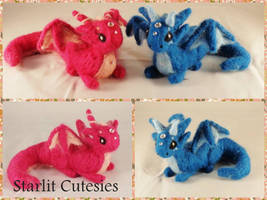 Needle Felted Gem Dragons!