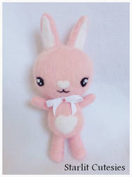 Needle Felted Pink Bunny Plush