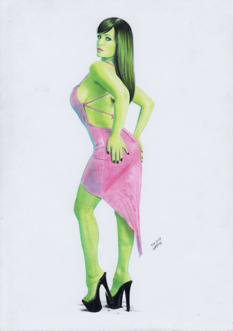 SHE-HULK Jenifer PIN-UP