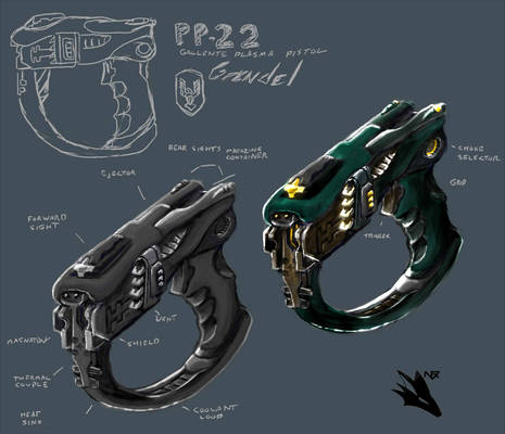 Dust514\Gallente PP-22 Plasma Pistol 'Grendel'