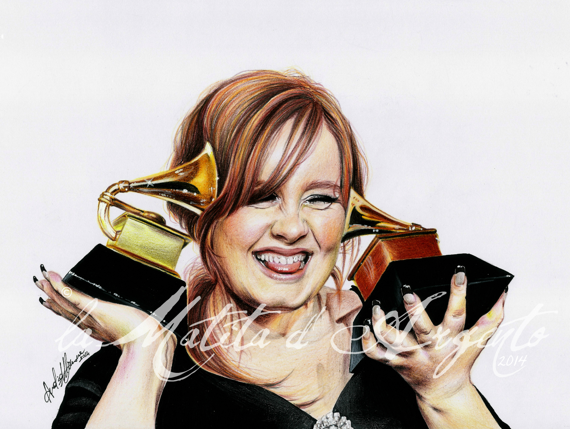 Detail 1 Portrait Adele by laMatitadArgento on DeviantArt