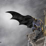 Batman in the rain