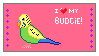 I love my budgie- STAMP by Sweety-Wanda