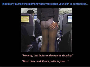 The moment you realize your skirt is bunched up...