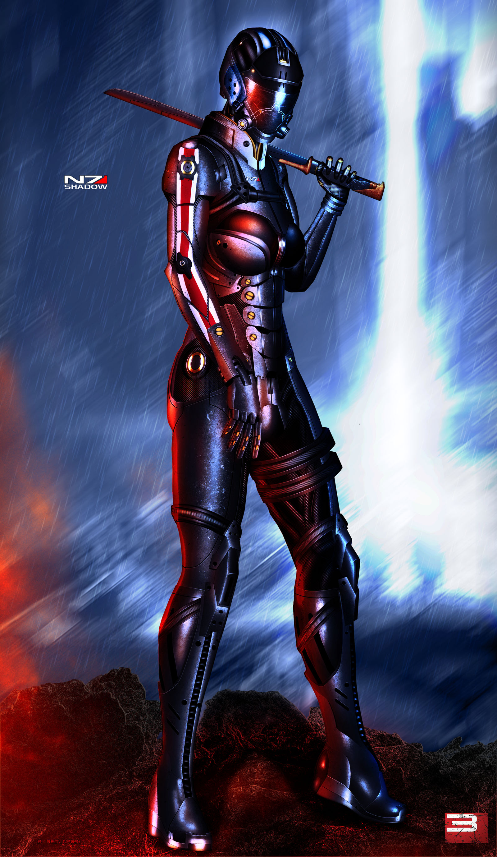 Mass Effect 3 N7 Shadow HD