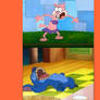 Stitch Laughing at Sandy with no fur