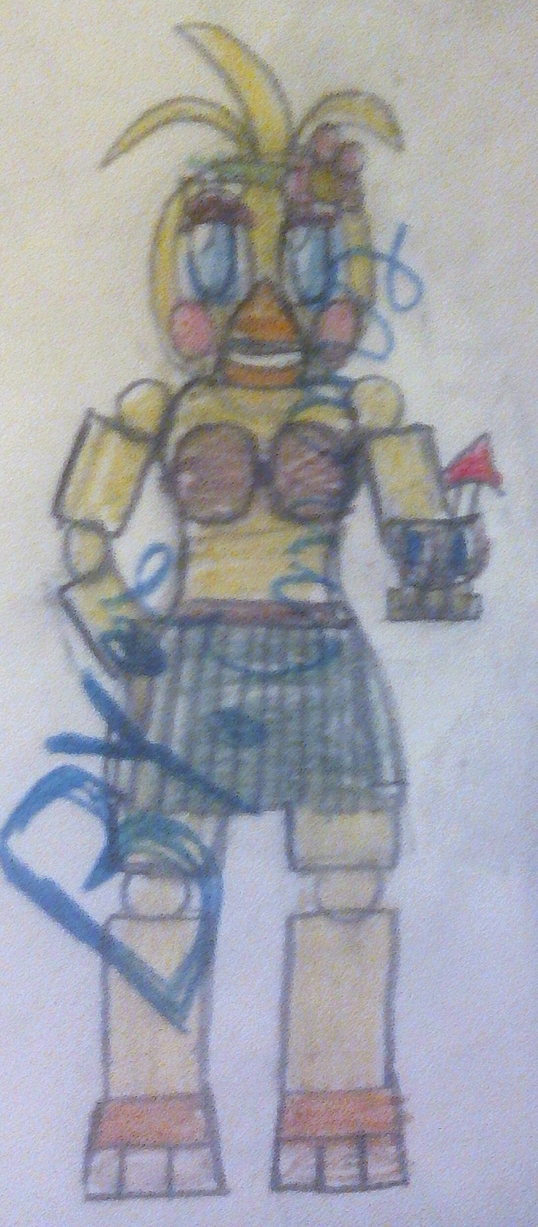 Cheerleader Funtime Chica (FNAF AR Skin Concept) by MCAboyan on