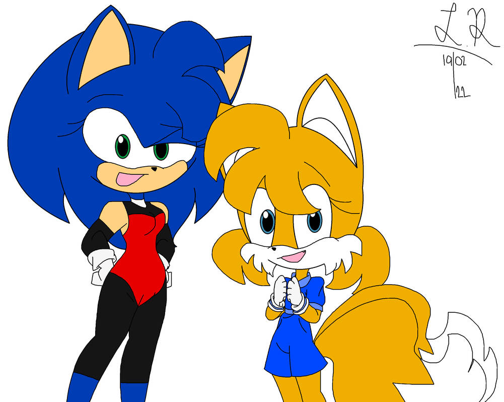 (Art Trade) Genderbend Sonic And Tails by xXBerryBombXx on DeviantArt