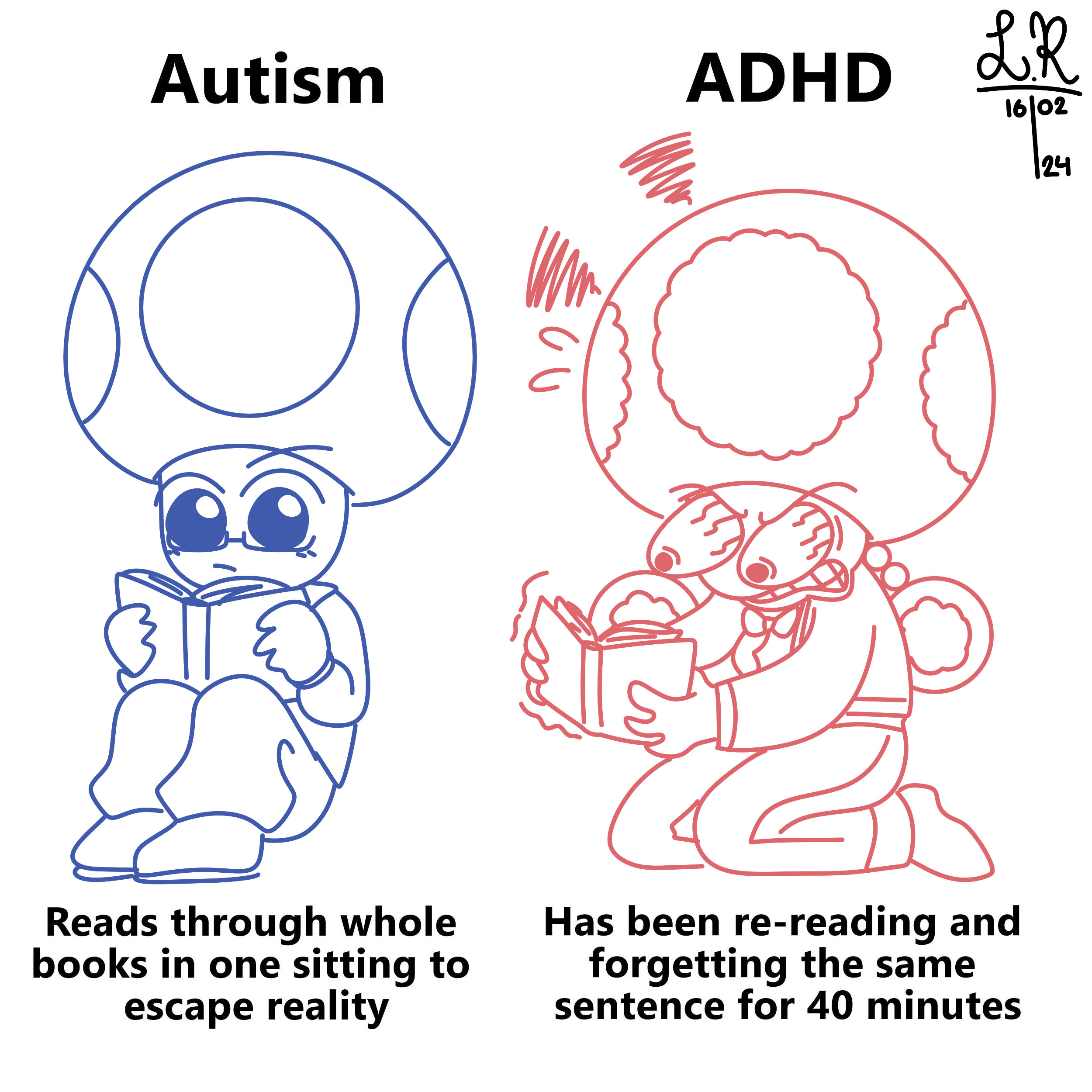Adhd Deviantart Autism vs ADHD by xXBerryBombXx on DeviantArt