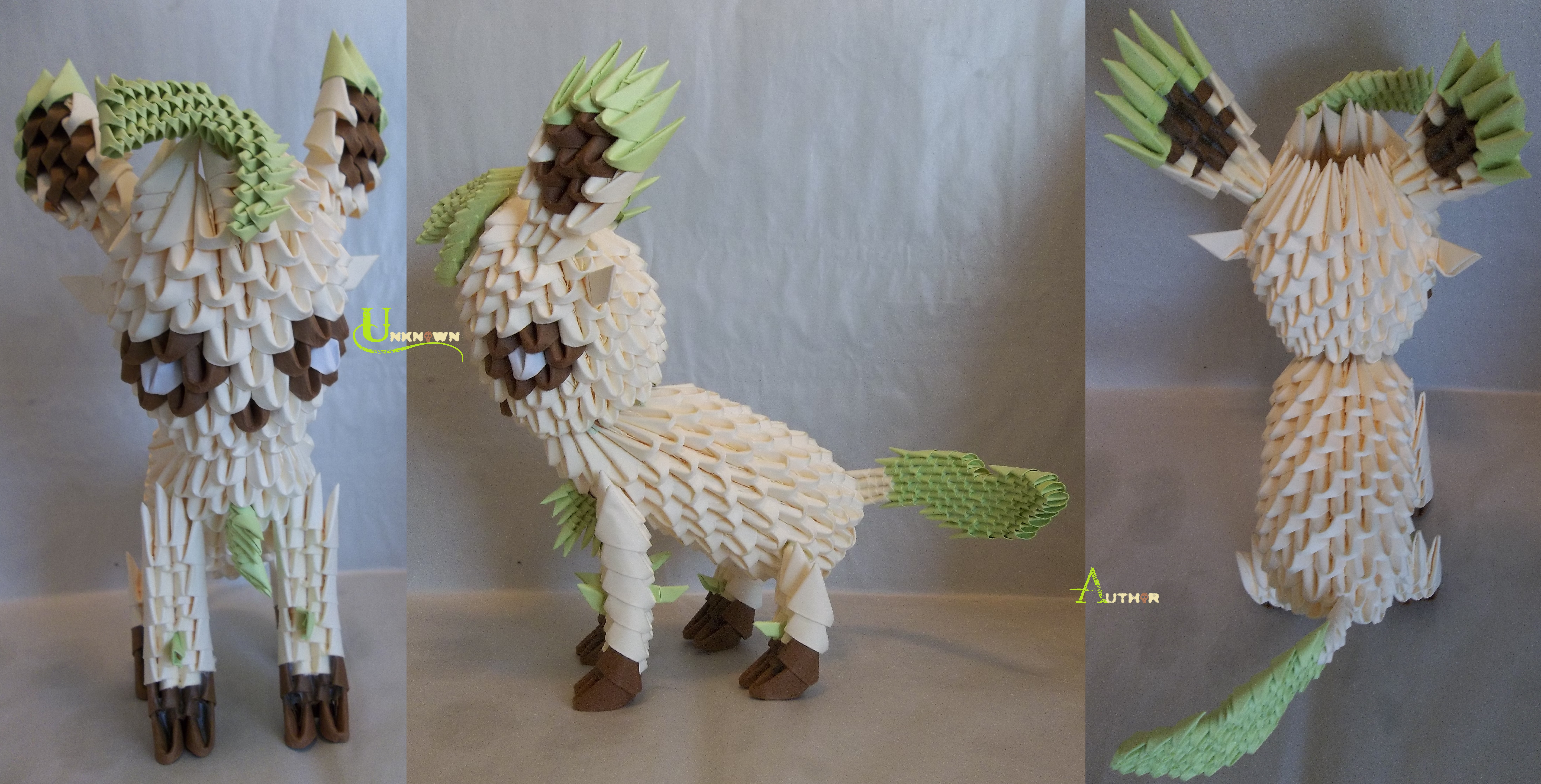 3D Origami - Leafeon