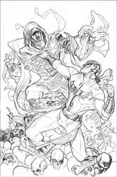 Defenders 8 Cover Pencils by TerryDodson