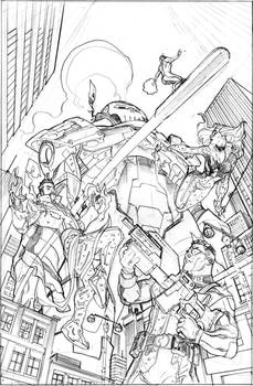 The Defenders #11 Cover Pencils