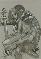 Rocket Raccoon and Gamora SDCC 2014 by TerryDodson