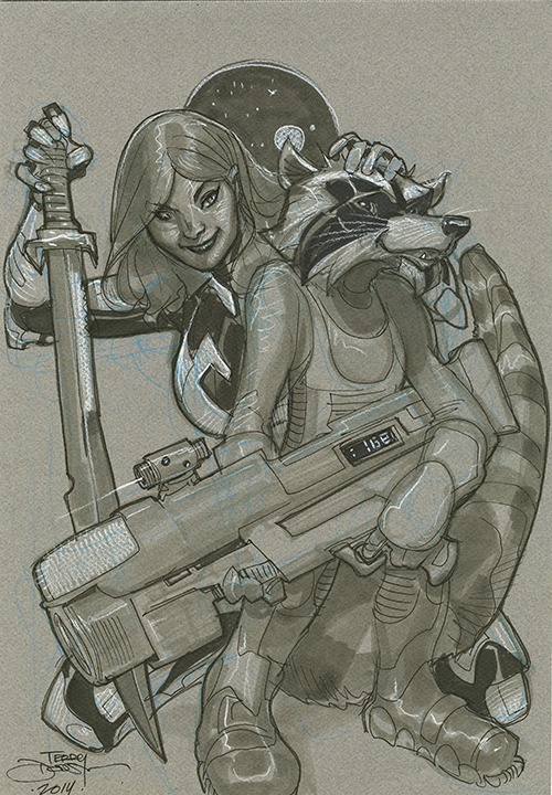 Rocket Raccoon and Gamora SDCC 2014