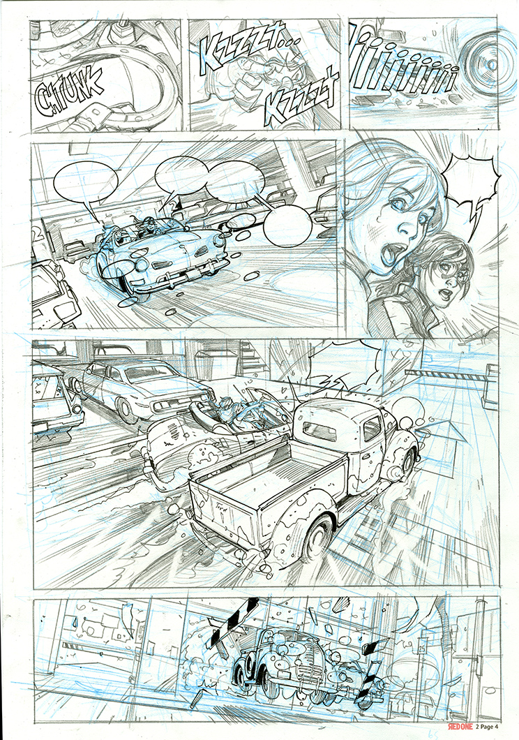 RED ONE Book 2 Undercover Page 5 Pencils by TerryDodson