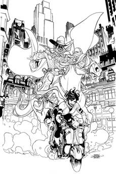 ADVENTUREMAN 6 Cover Inks