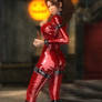 Mai Leather Catsuit Red 033