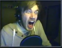 One of PewDiePie's many AHHHHHHH faces XD