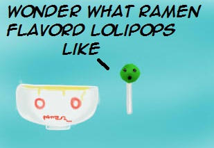 Ramen flavord lolipop