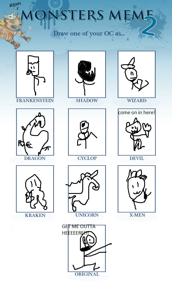 Monster Mem Monster Meme Pt. 2 by pingapandago10 on DeviantArt