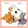 Kyou, Tohru and Yuki