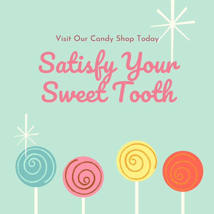 poster of A sleek and modern poster for candy shop by gooddesign2000 on ...