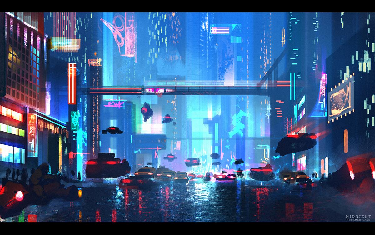 City Glow - Animated by TheFearMaster  Cyberpunk city, Futuristic city,  Neon wallpaper