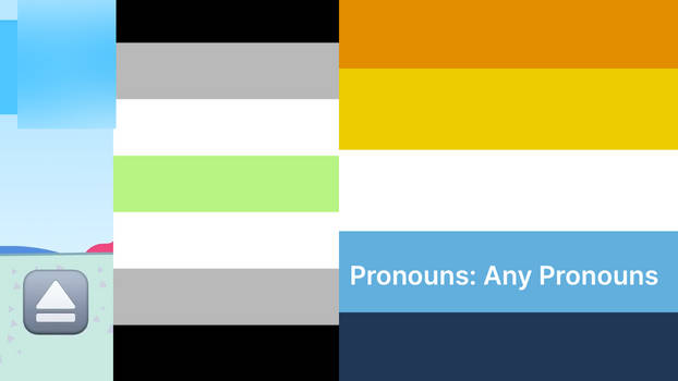 Eject with Agender AroAce Flag