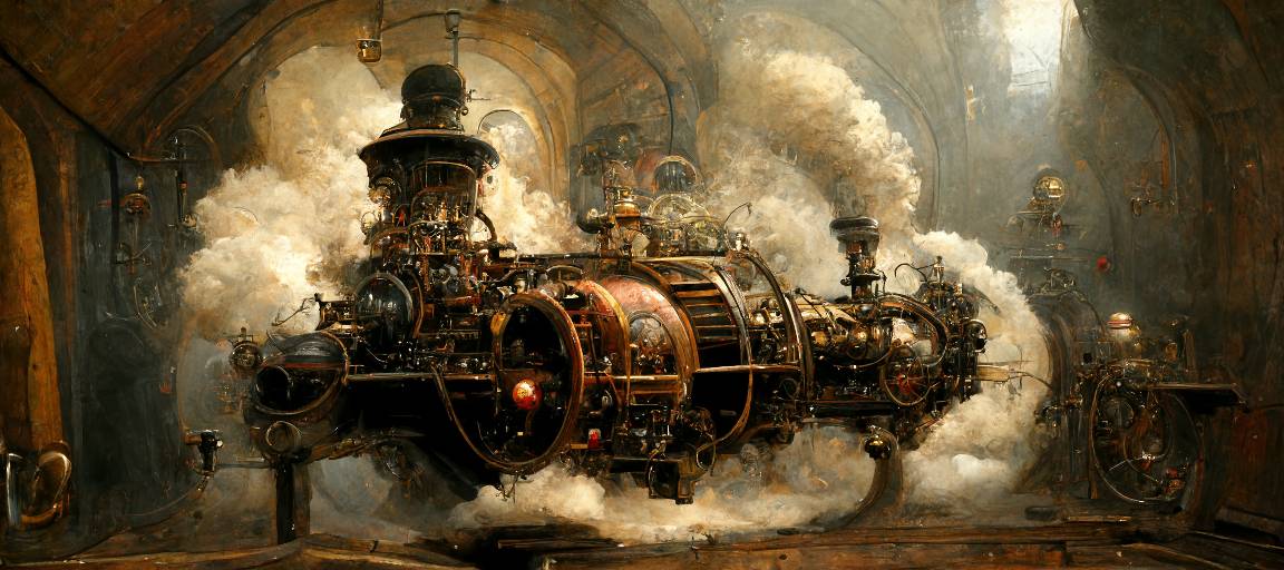 Steampunk Engine Table Steampunk engine room by IamNemo on DeviantArt