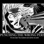 Punching the wrong person