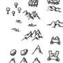 Black and White Map Symbols Overland 2