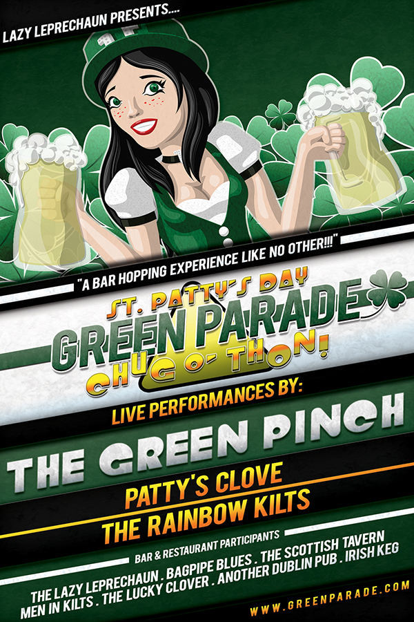 GREEN PARADE - St Patrick's Day Flyer (Rear)