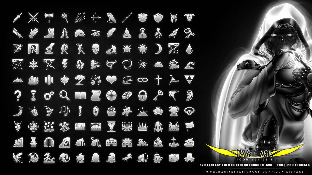 Past Age (Icon Series I) Fantasy Vector Icon Set by CauseThought