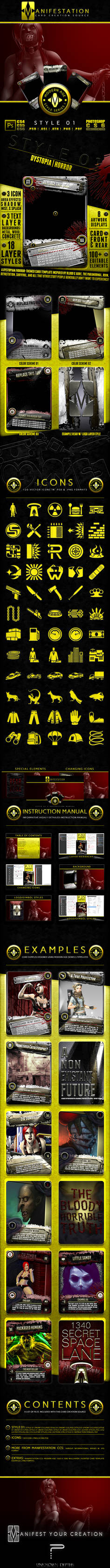 Modern Age: Horror / Dystopian Card Templates by CauseThought