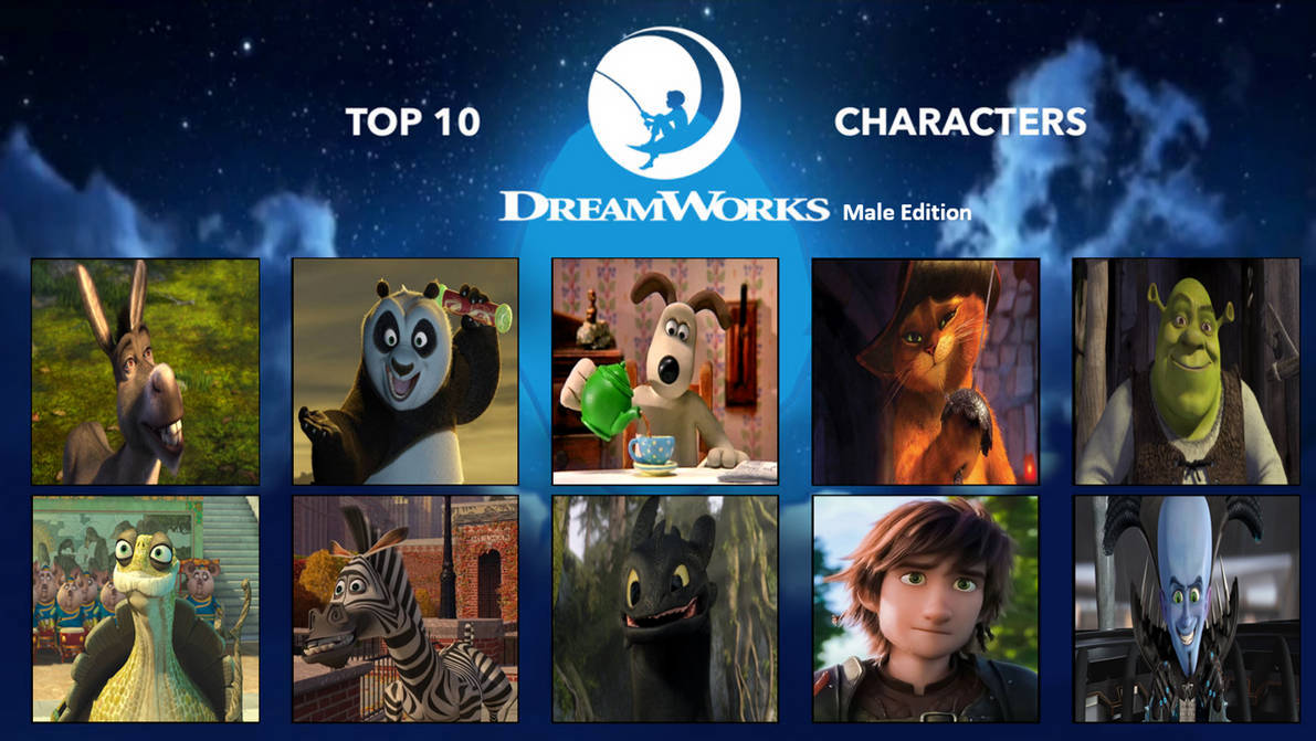 Dreamworks Humans Top 10 Dreamworks Male Characters by Media201055 on DeviantArt