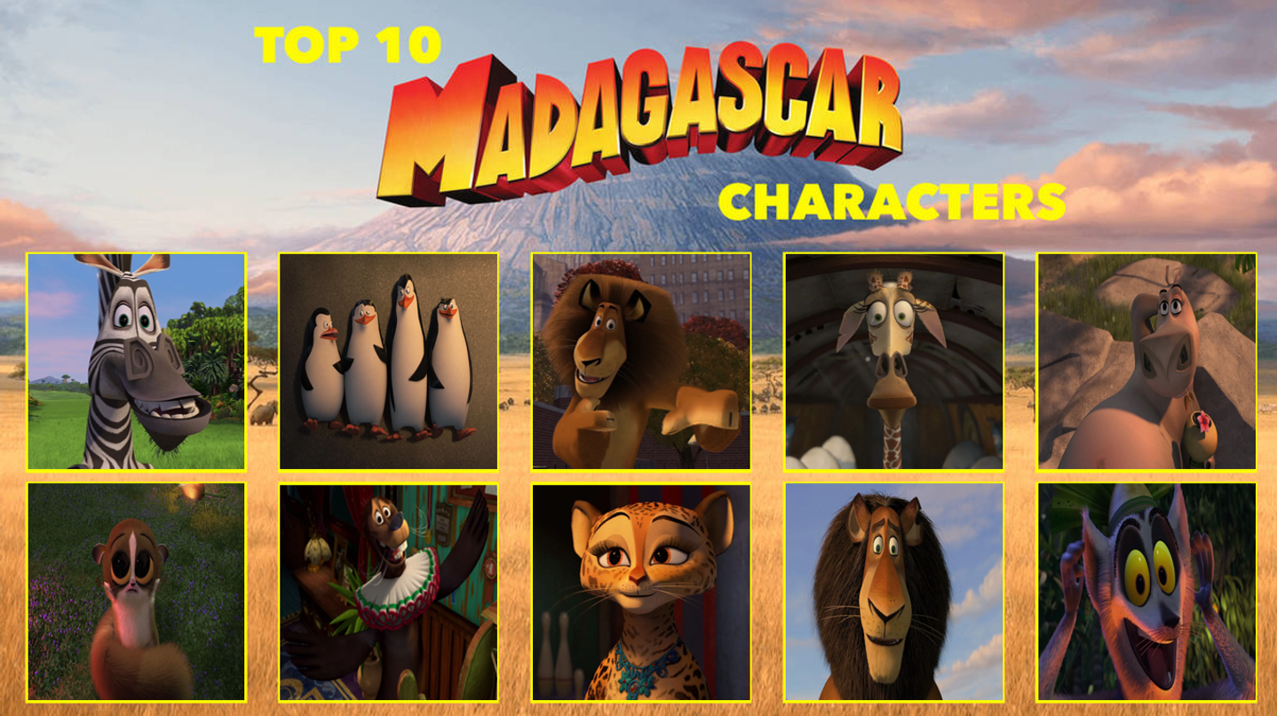 Cartoon Characters: Madagascar and Shrek (PNG)