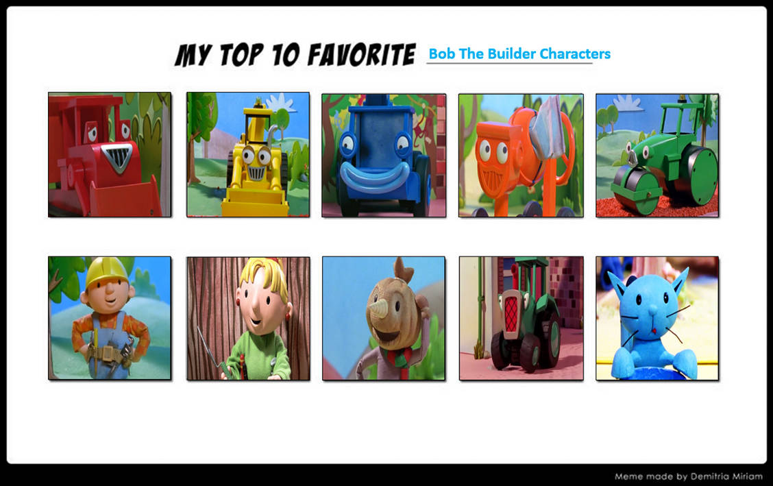 Top 10 Bob The Builder Characters by Media201055 on DeviantArt