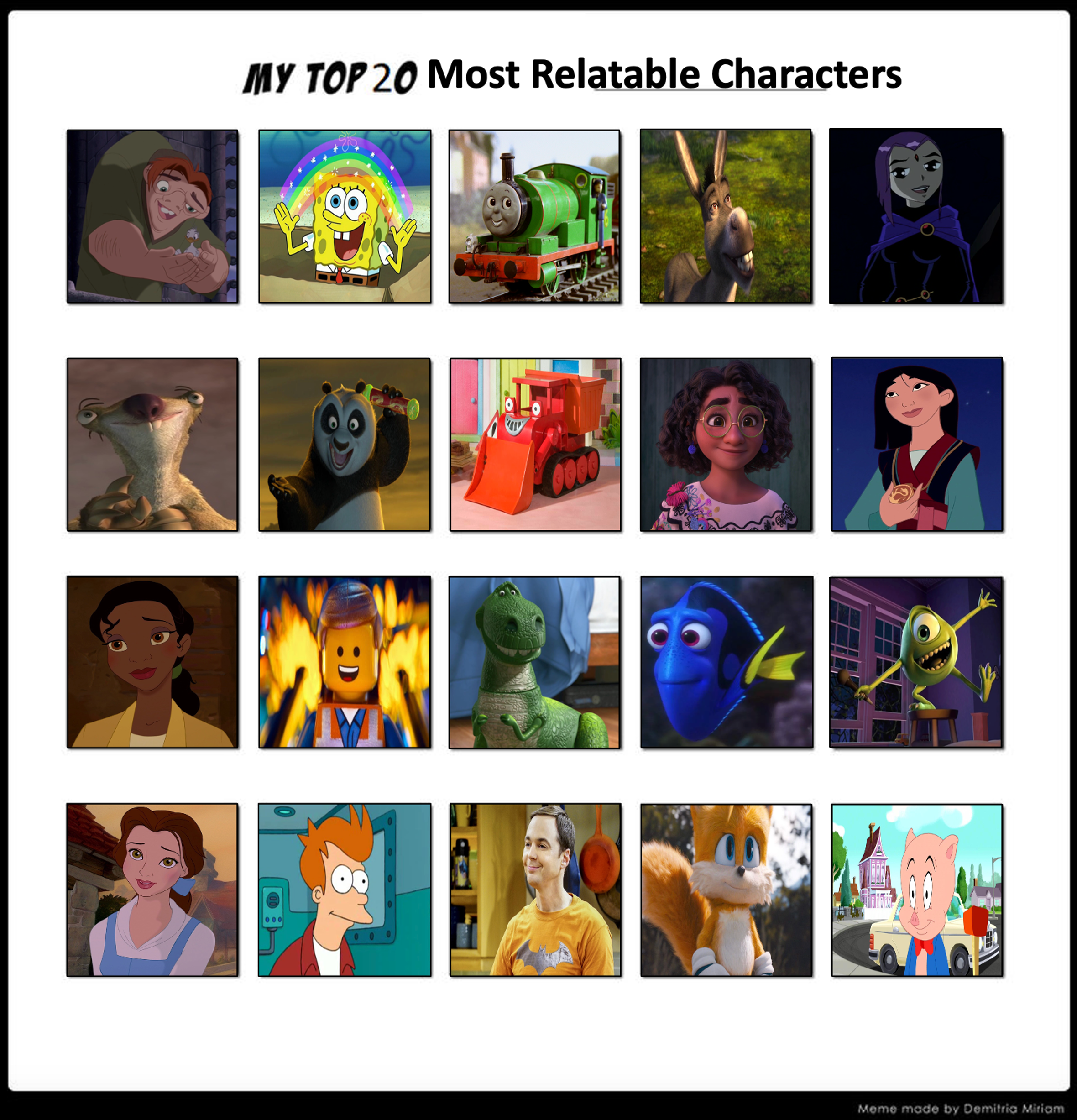 Relatable Characters Examples Top 20 Most Relateable Characters by Media201055 on DeviantArt