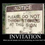 Invitation motivational poster