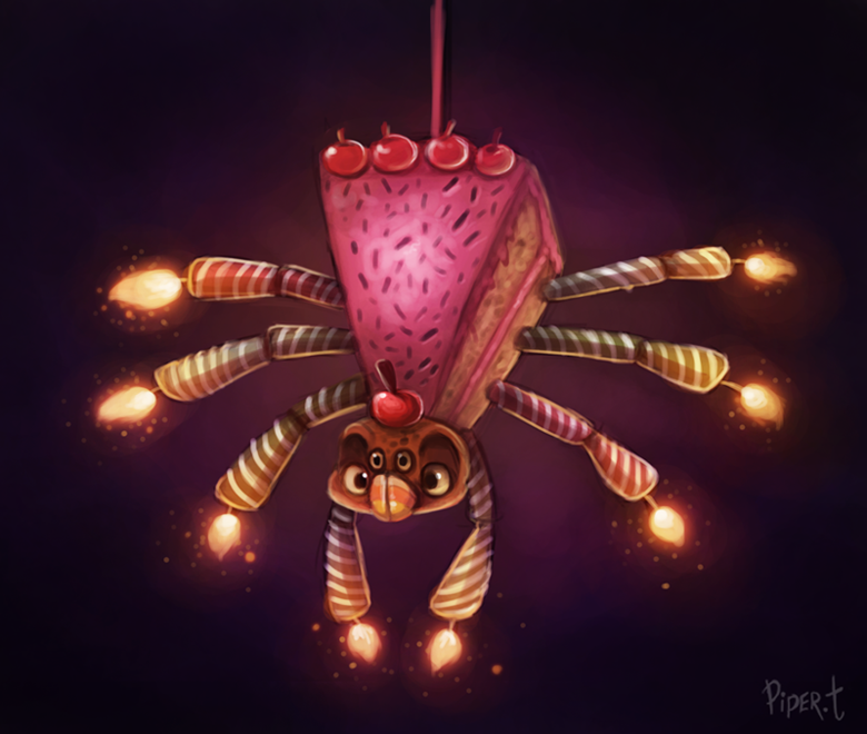 DAY 78. Cake Spider (30 Minutes) by Cryptid-Creations on DeviantArt