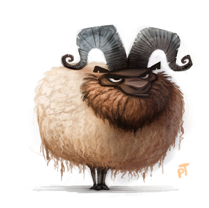 Cryptic Sheep Day 518. A sheep by Cryptid-Creations on DeviantArt