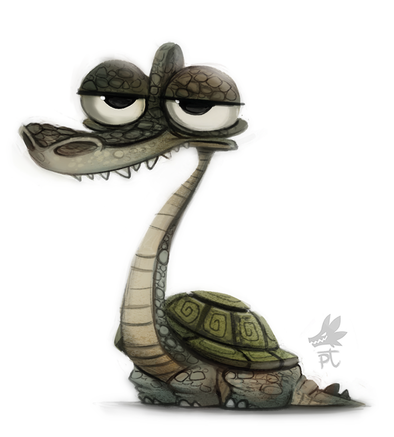 Daily Paint #637. Turtlesaurus